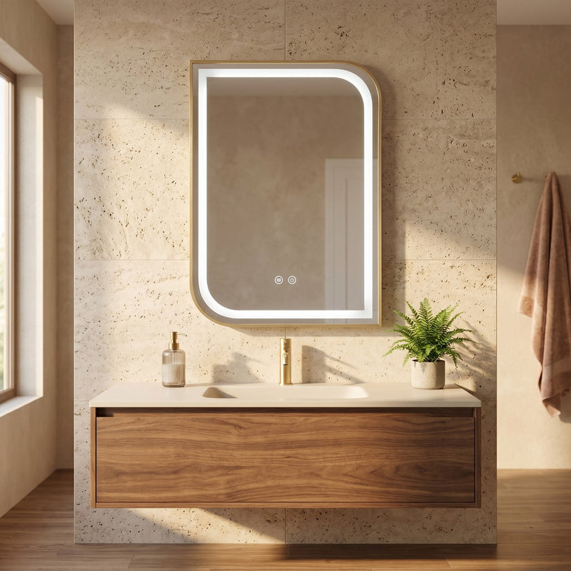 Oglindă LED ZONE 80X60 GOLD BRUSH