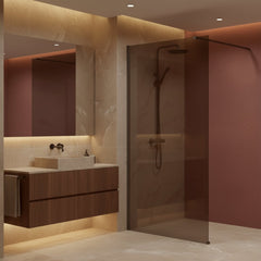 Paravan de dus Rea Flexi Brown / Titan 80