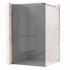 Paravan de dus Rea Flexi Grey / Brush Copper 140