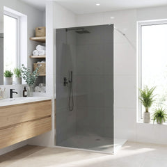 Paravan de dus Rea Flexi Grey / Chrome 100