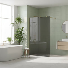 Paravan de dus Rea Flexi Grey / Gold 100