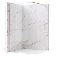 Paravan de dus Rea Flexi Transparent / Gold 90