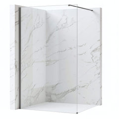 Paravan de dus Rea Flexi Transparent / Titan 80