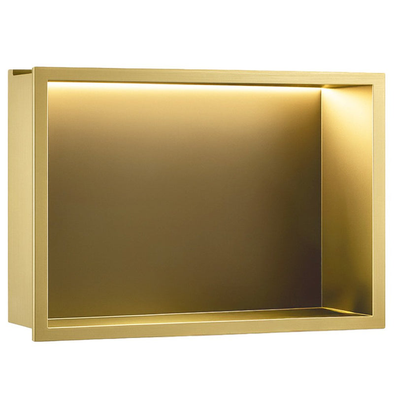RAFT BAIE INCASTRAT PERETE LED 30x45 brush gold