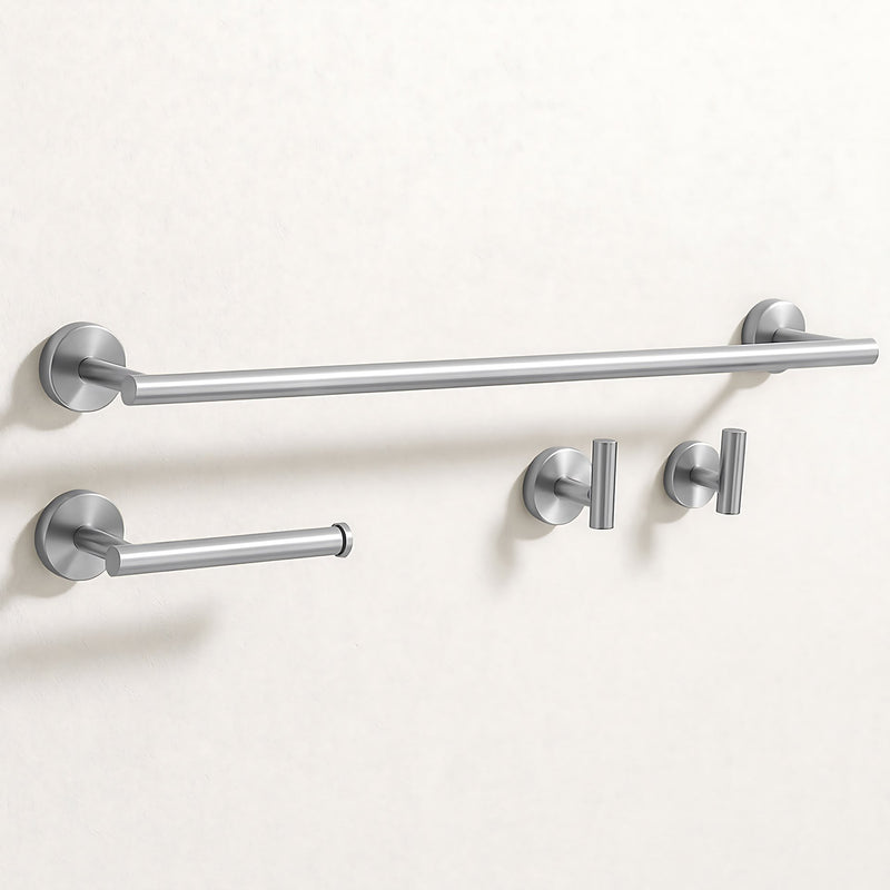 Set accesorii pentru baie Ari Brush Nickel 4 piese - Metal - Oțel periat | SanitarePro