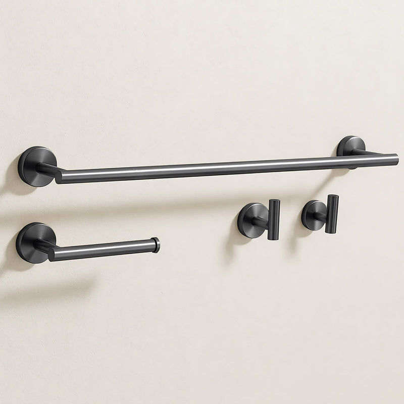 Set accesorii pentru baie Ari Titan 4 piese - Metal - Titan | SanitarePro
