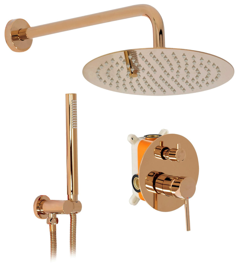 Set de duș incastrabil Rea Lungo Copper + BOX