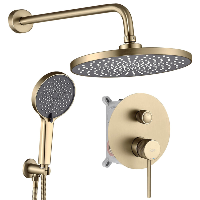 Set de dus incastrat Rea Lungo Stripe Gold Brush + BOX