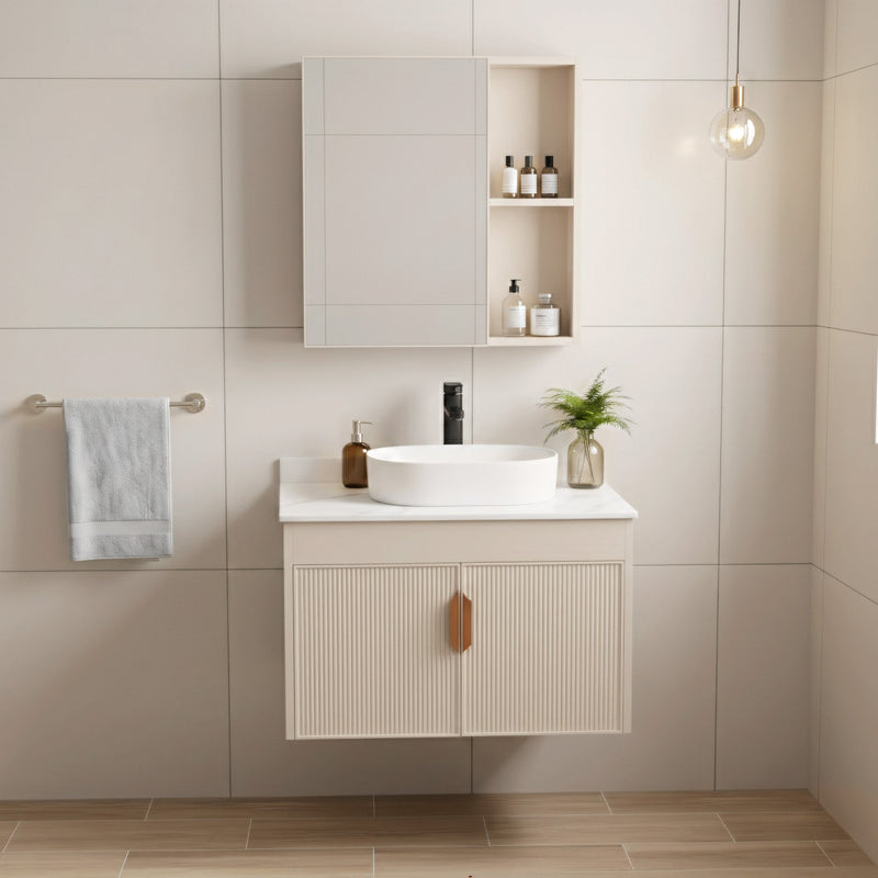 Set de mobilier de baie cu blat Modo 60cm Beige