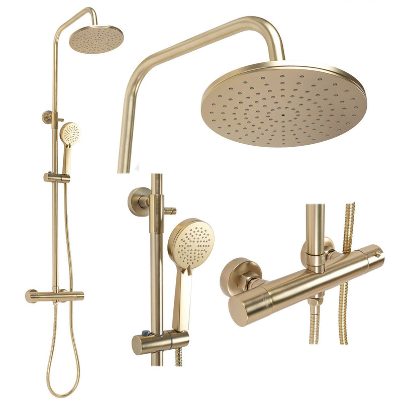 Set dus cu termostat Rea PAROT BRUSHED GOLD