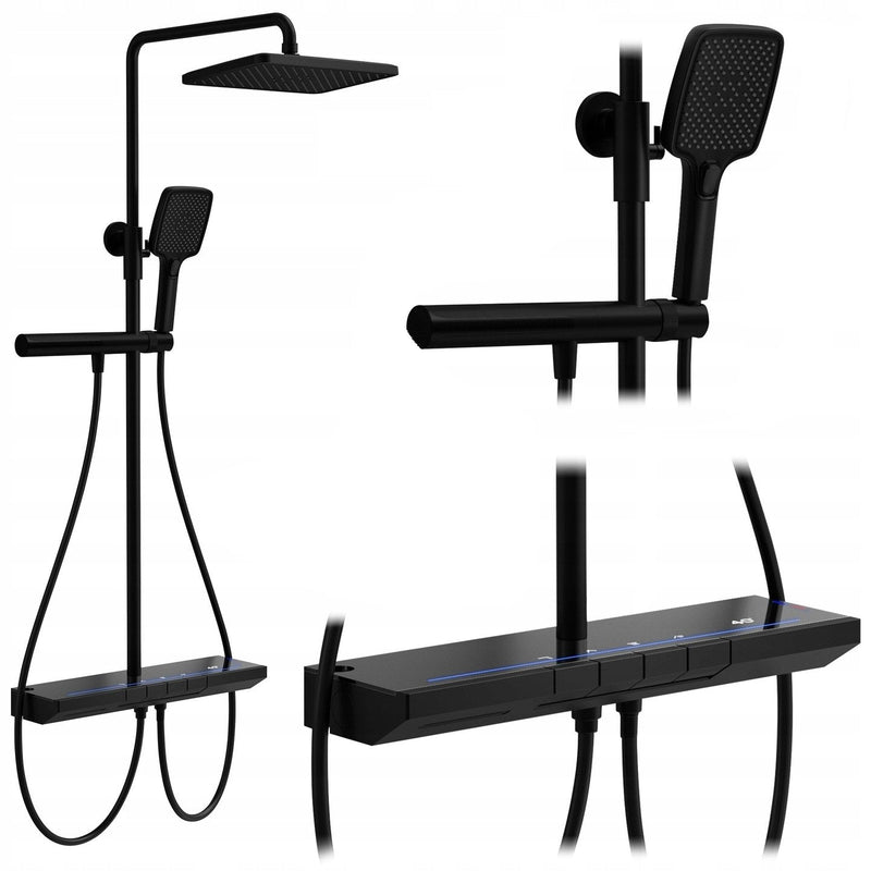 Set dus cu termostat REA Pedro Black