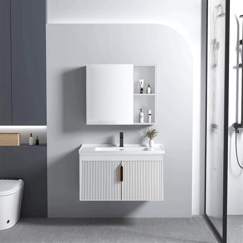 Set mobilier de baie cu lavoar Astor 60cm White