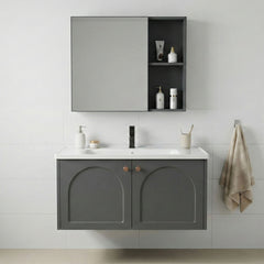 Set mobilier de baie cu lavoar Denver 80cm Grey