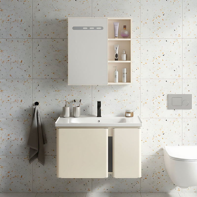 Set mobilier de baie cu lavoar Tula 60cm Beige