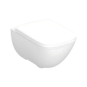Set vas WC suspendat, Geberit, Selnova Premium Square, cu capac, 52 x 35,5 cm, alb