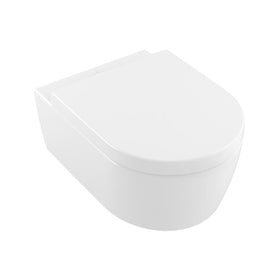 Set vas wc suspendat, Villeroy & Boch, Avento, direct flush, cu capac soft close, quick release, alb alpin