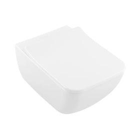 Set vas WC suspendat, Villeroy & Boch, Collaro, cu capac soft close și quick release, alb
