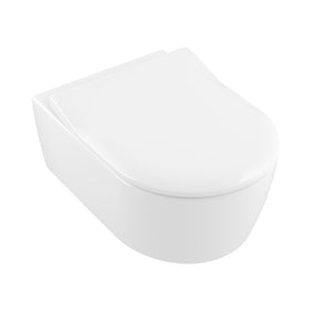 Set vas WC suspendat Villeroy & Boch, Subway 2.0, direct flush, cu capac slim, soft close, alb