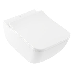 Set vas wc suspendat, Villeroy & Boch, Venticello, cu capac soft close si quick release, alb alpin