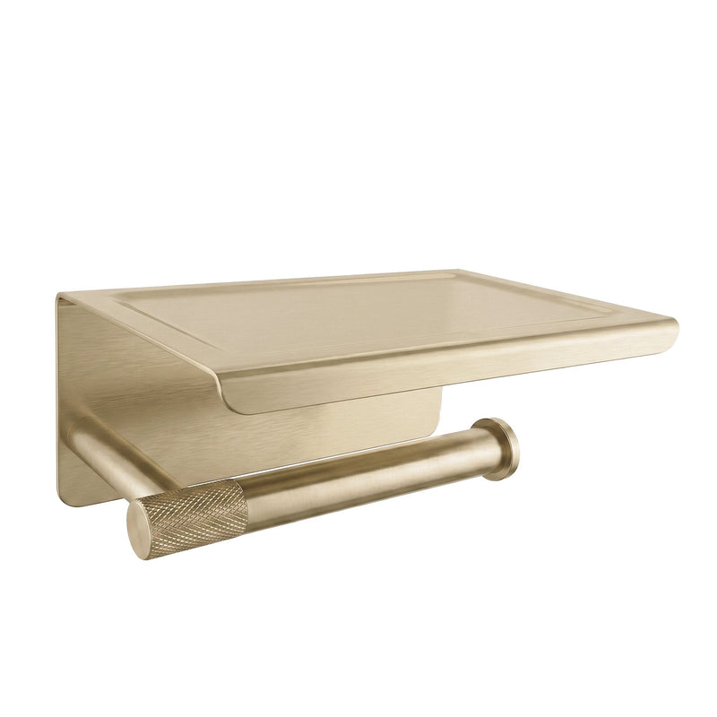 Suport pentru hârtie igienică cu poliță 6613 Modern Gold Brush