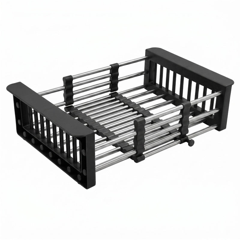 Suport telescopic pentru scurgerea vaselor pe chiuvetă REA P14487 Black