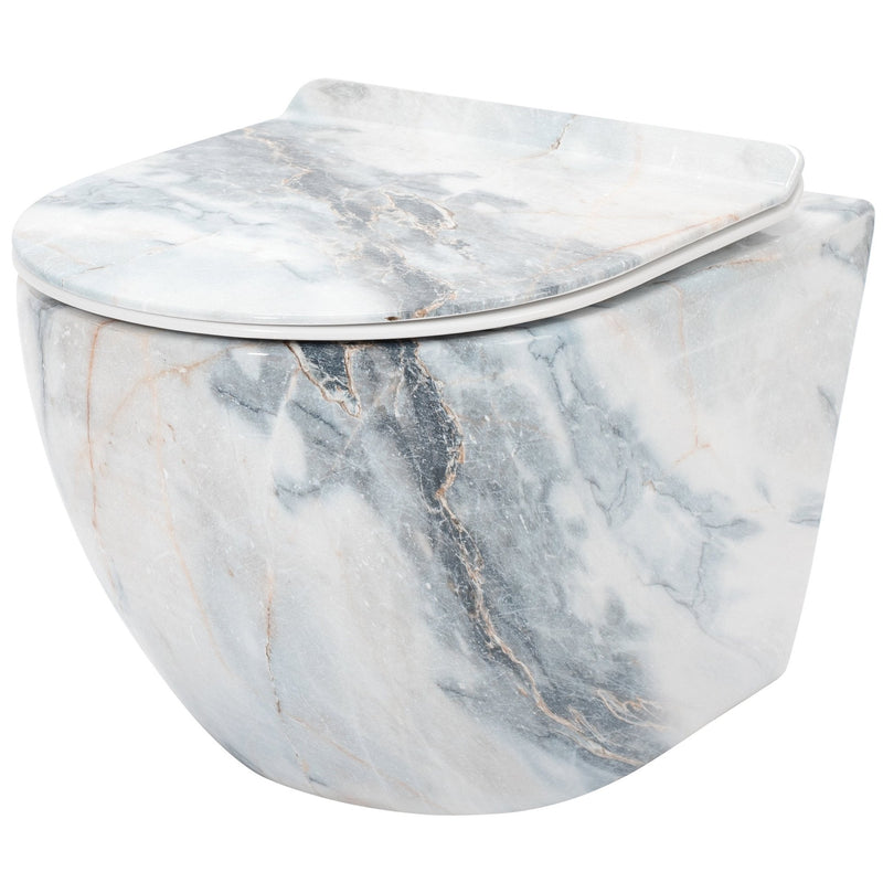 Vas Toaleta Rea Carlos Slim Granit Shiny N - Ceramică sanitară - Imitație piatră | SanitarePro