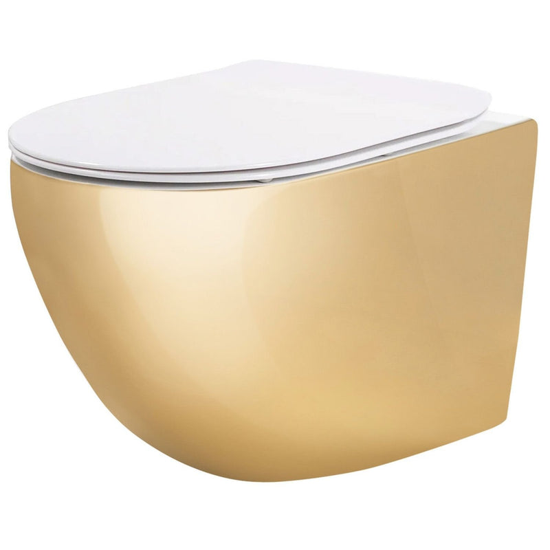 Vas WC suspendabil Rea Carlo Mini Tornado NF WHITE GOLD