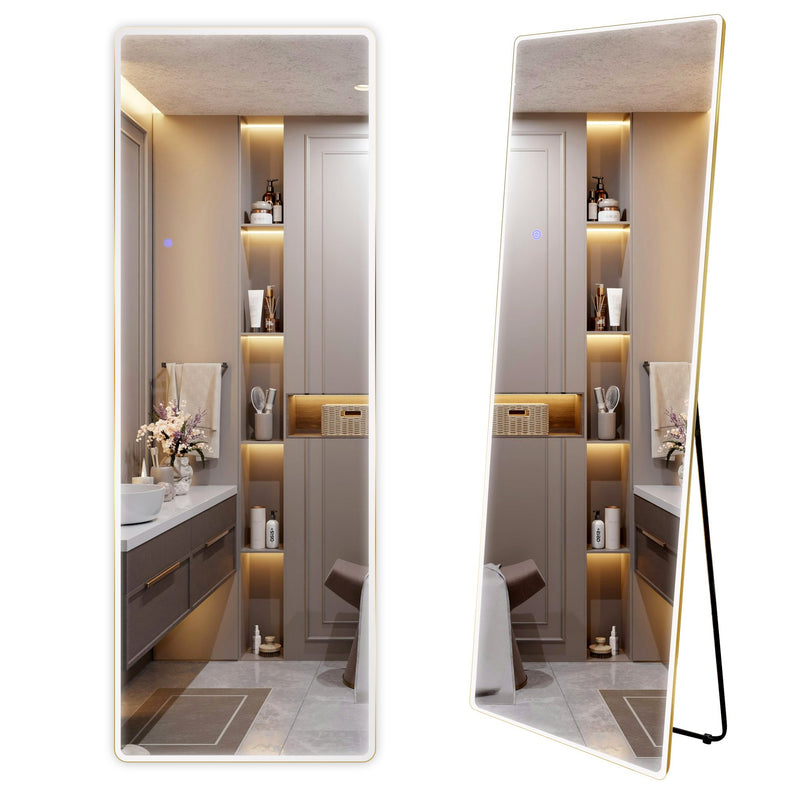 Oglindă LED Classico 50x160cm Brush Gold | SanitarePro