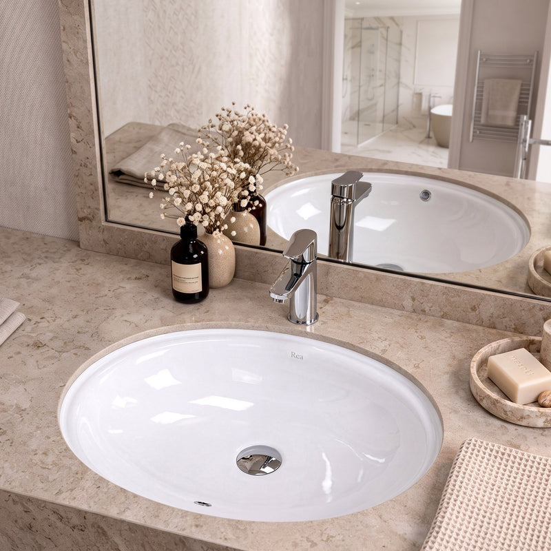 Lavoar sub blat Rea Niva - Ceramică sanitară - Alb | SanitarePro