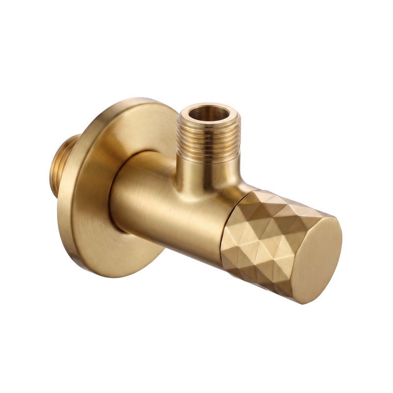 Robinet colțar Diamond 03 1/2" x 3/8" Brush Gold - Inox - Auriu periat | SanitarePro