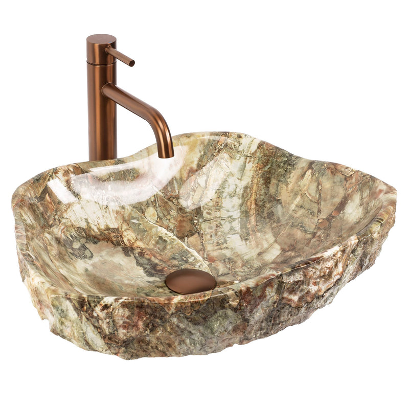 Lavoar pe blat Isla Canyon - Artificial Stone (piatră compozită) - Maro, Imitație piatră | SanitarePro