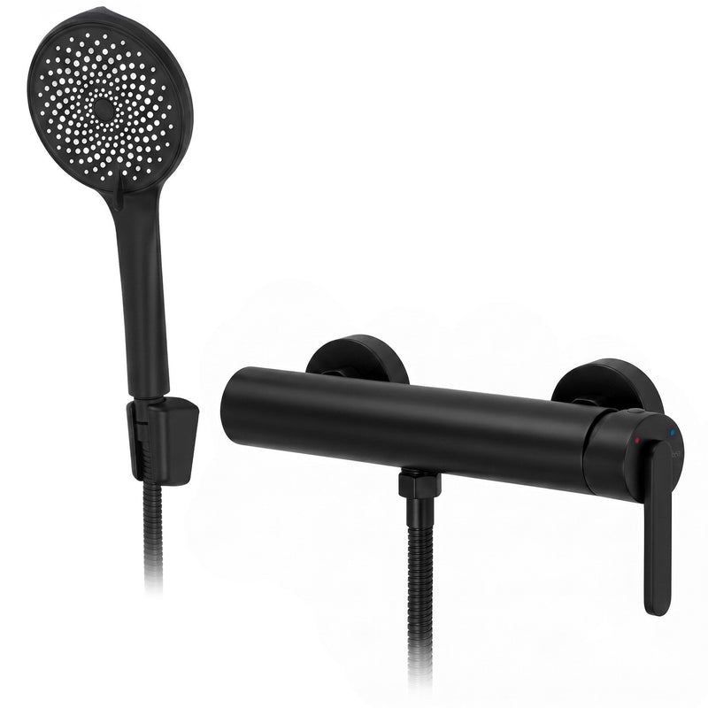 Baterie pentru cadă REA Ontario Side Black - Alamă, ABS - Negru | SanitarePro
