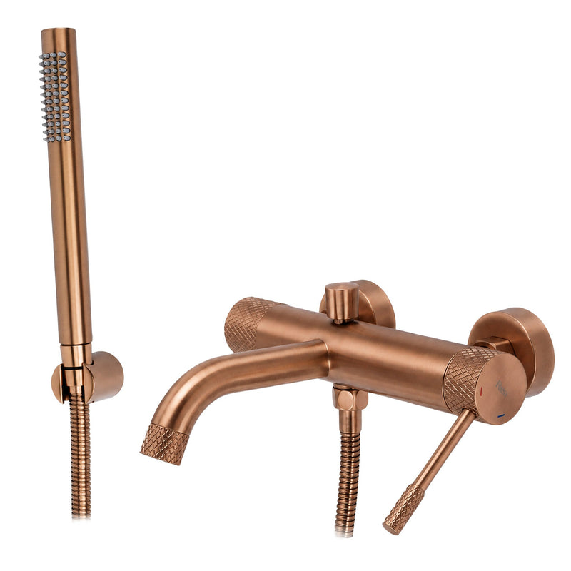 Baterie pentru cadă REA Venti Brush Copper - Alamă, ABS - Cupru periat | SanitarePro