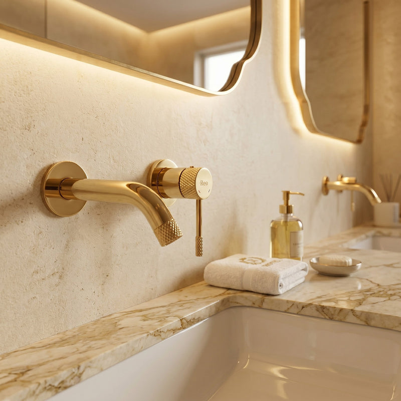 REA Venti Gold baterie de culoare - Alamă - De aur | SanitarePro