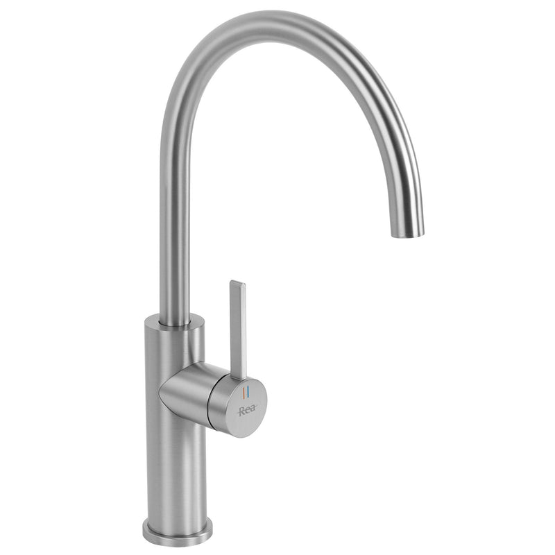 Baterie de bucătărie REA Rivo Brush Nickel - Alamă - Oțel periat | SanitarePro