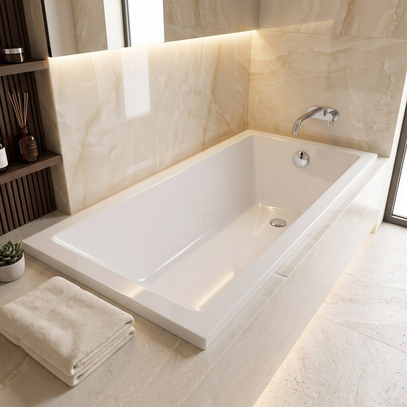 Cadă acrilică încastrabilă Rea Catania 170 - Acrilic - Alb | SanitarePro