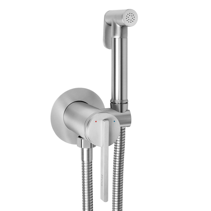 Baterie bideu Rea Grace Brush Nickel - Alamă - Oțel periat | SanitarePro