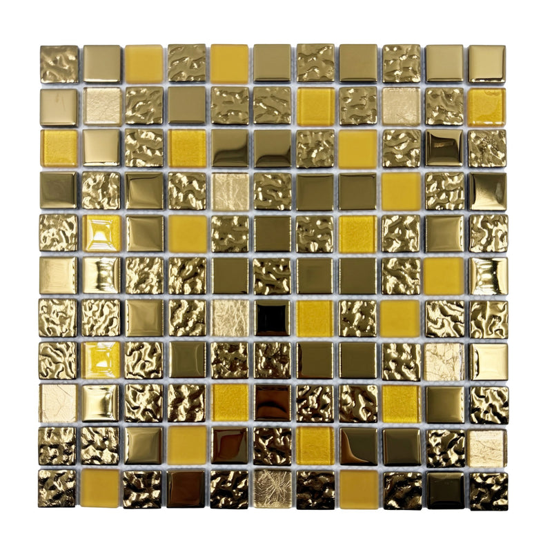 Mozaic de Perete Glass REA P14016 - Glass - Auriu | SanitarePro