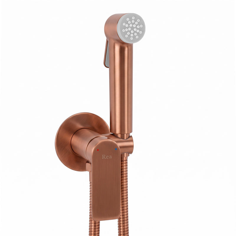 Baterie bideu Rea Storm Brush Copper - Plastic, Alamă - Cupru periat | SanitarePro