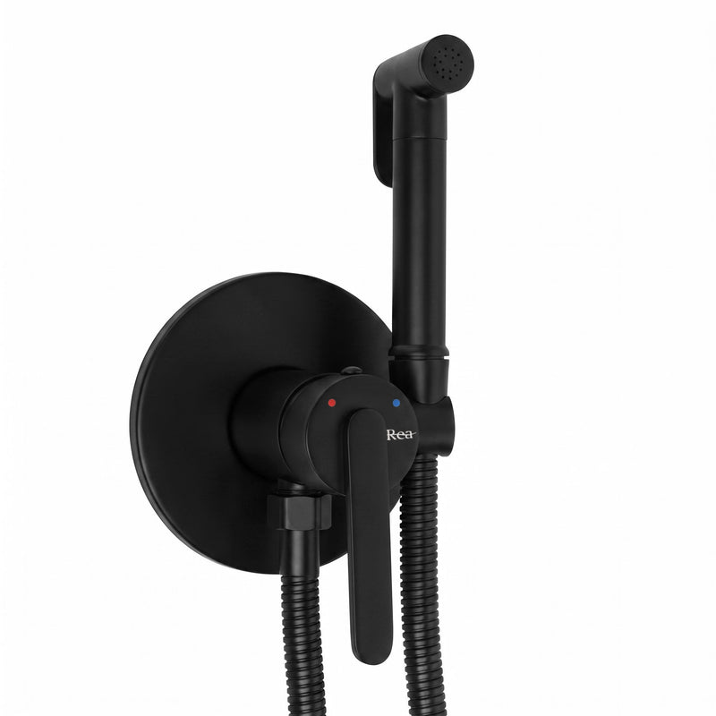 Baterie bideu Rea Ontario Black - Alamă - Negru | SanitarePro
