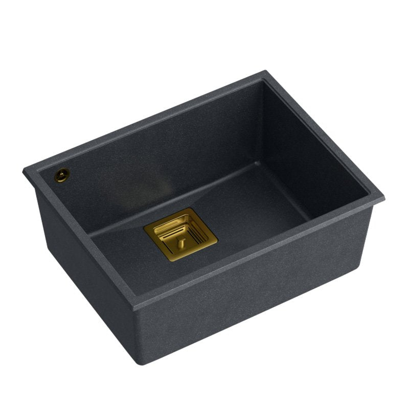 Chiuveta din granit DAVID 50 Black Metallic - Granit - negru metalic | SanitarePro