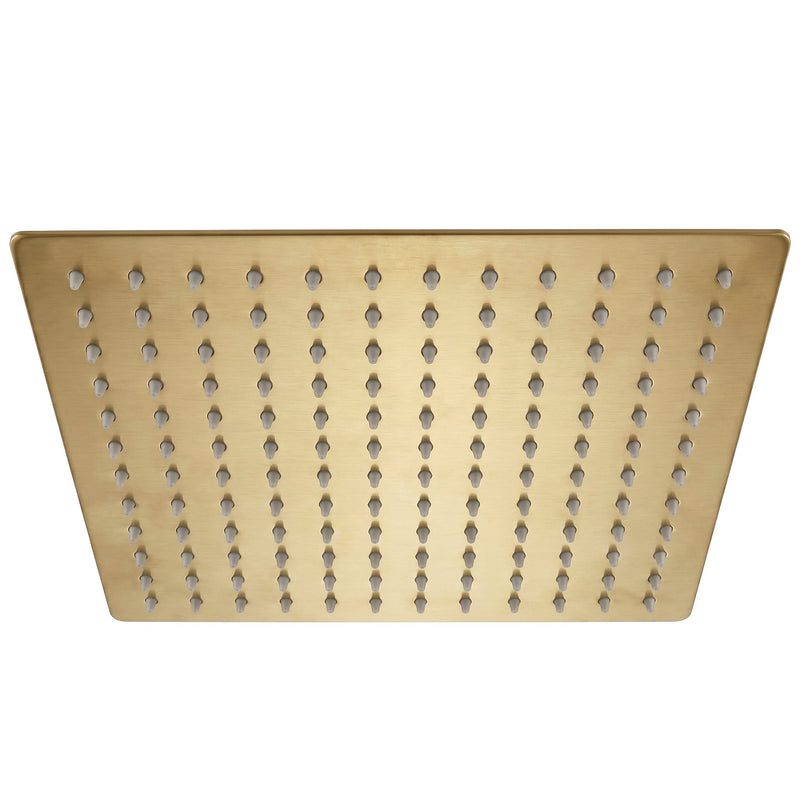 Pălărie de duș pătrată REA JS-P015BG 30cm Brush Gold - Inox - Auriu periat | SanitarePro