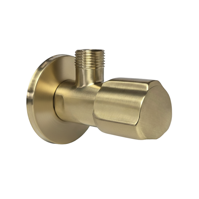 Robinet colțar 02 1/2" x 3/8" Brush Gold - Inox - Auriu periat | SanitarePro