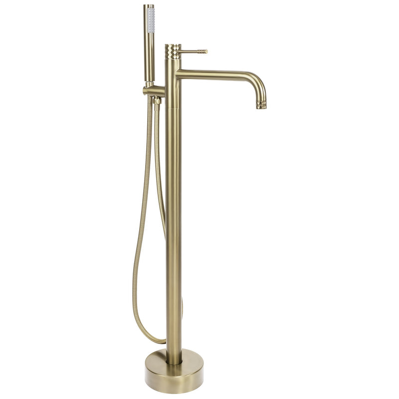 Baterie de podea Rea Lungo Diamond Brush Gold - Inox, Alamă - Auriu periat | SanitarePro