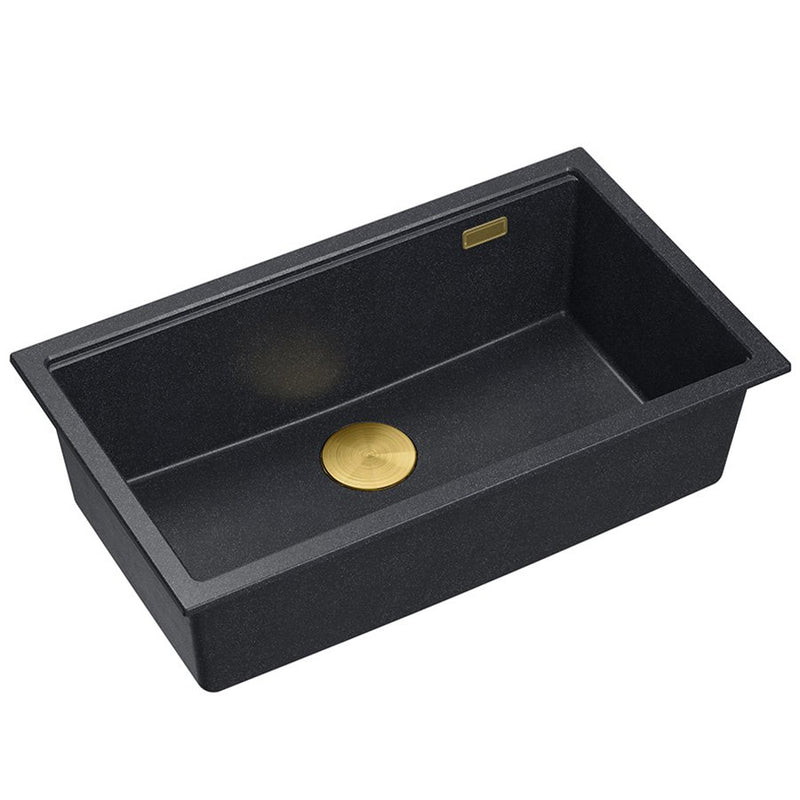 Chiuveta din granit Logan 110 Black Metallic - Granit - negru metalic | SanitarePro