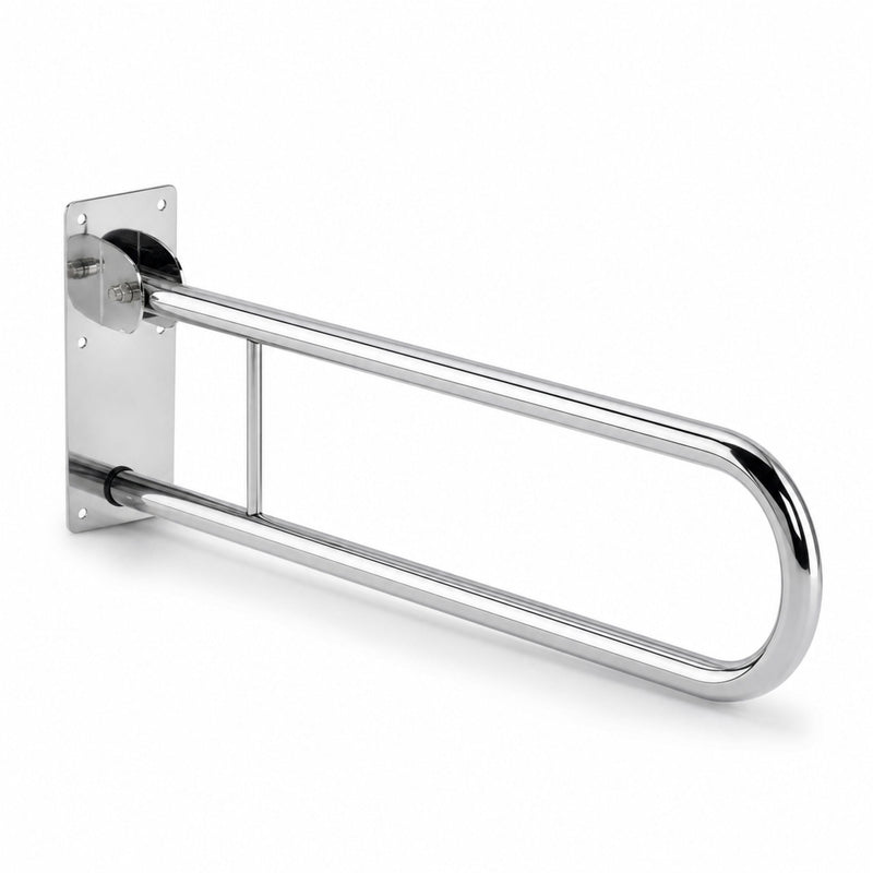 Bară de sprijin pliabilă pentru baie Chrome