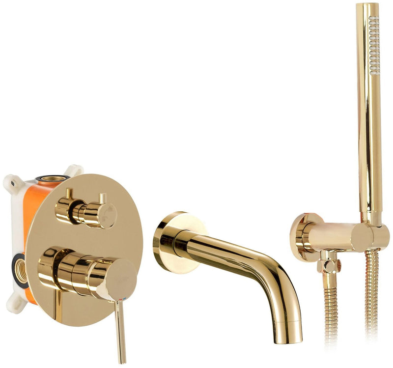 Baterie pentru cada Incastrata Rea Lungo Auriu Gold + BOX