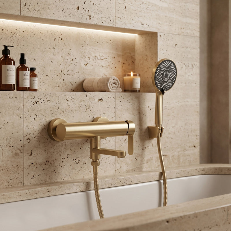 Baterie pentru cadă Rea Arcos Brushed Gold