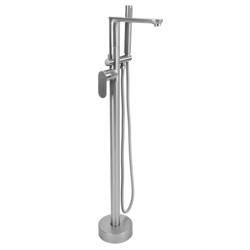 Baterie de podea Rea Logan Brush Nickle - Inox, Alamă - Oțel periat | SanitarePro