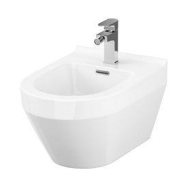 Bideu suspendat Cersanit, Crea, oval, alb